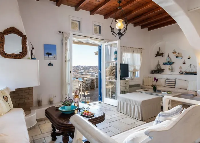 Yalos Mykonos Ornos Pouli Private W Shared Swimming Pool Apartament