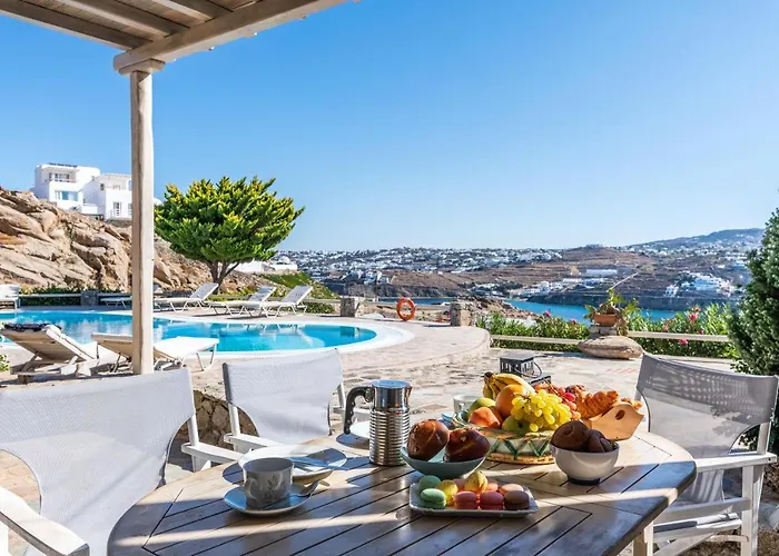 Yalos Mykonos Ornos Pouli Private W Shared Swimming Pool Apartment